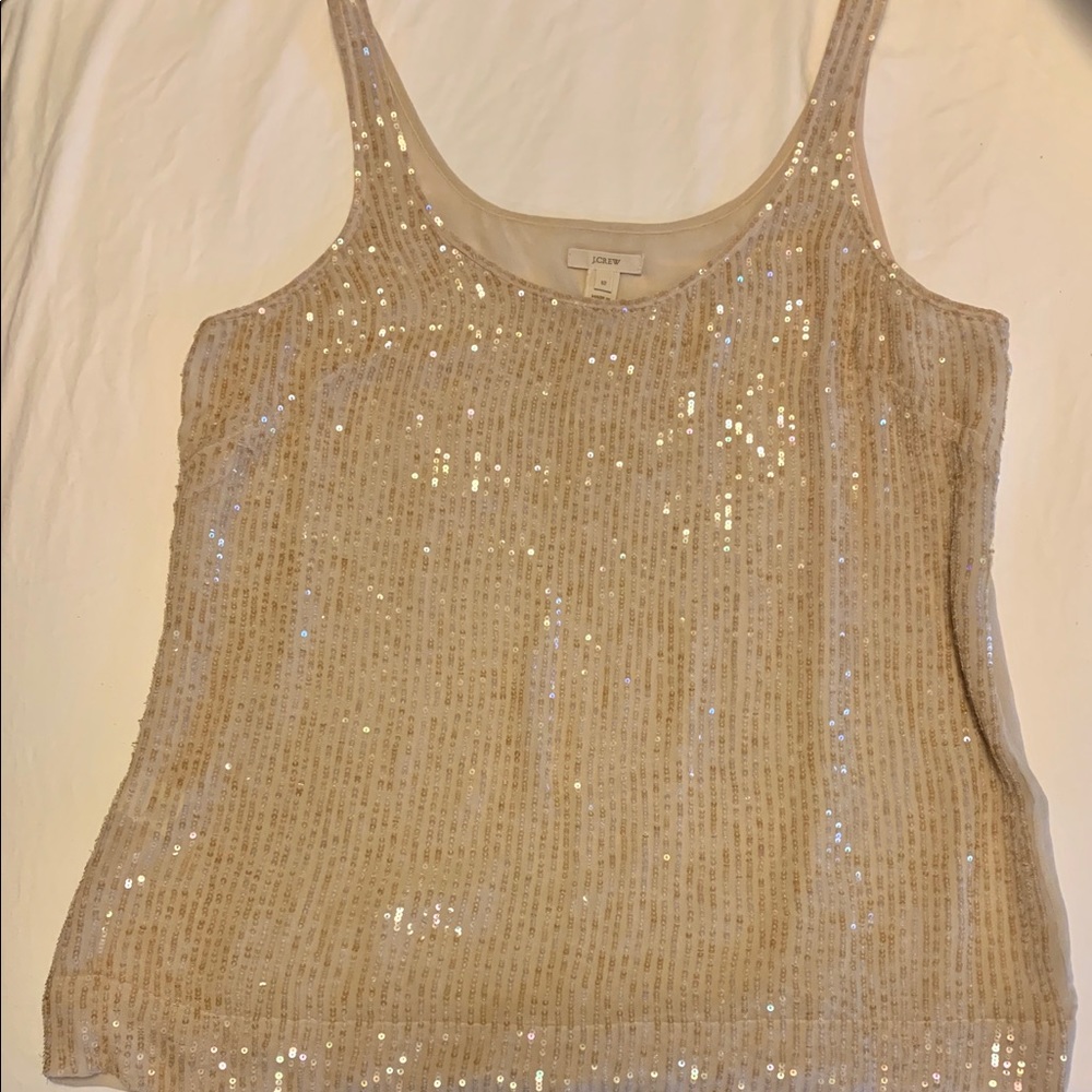 JCrew silk sequin top size 12